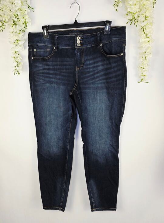 torrid Denim - Torrid Premium Jegging Plus Size 20R Dark Wash Stretch Skinny Y2K 2003 Mid Rise